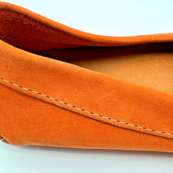 Mercanti Fiorentini Driving Loafers Women's 6B Orange Suede Colorful Fun Artsy - Picture 10 of 11